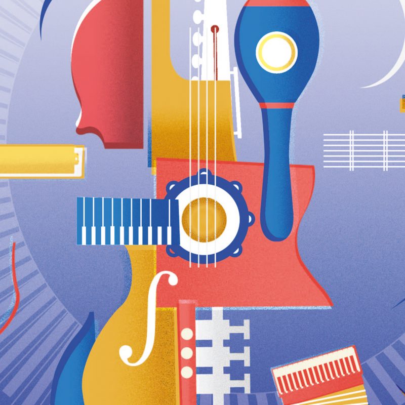 Visuel cubiste destructuré